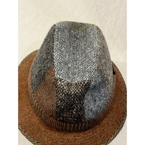 Jonathan Richard Ireland Patchwork Wool Fedora Hat Size 7 1/4 (M/58cm) - Picture 7 of 11